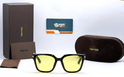 Tom Ford 1305X Black Frame Yellow Photochromic Sunglasses