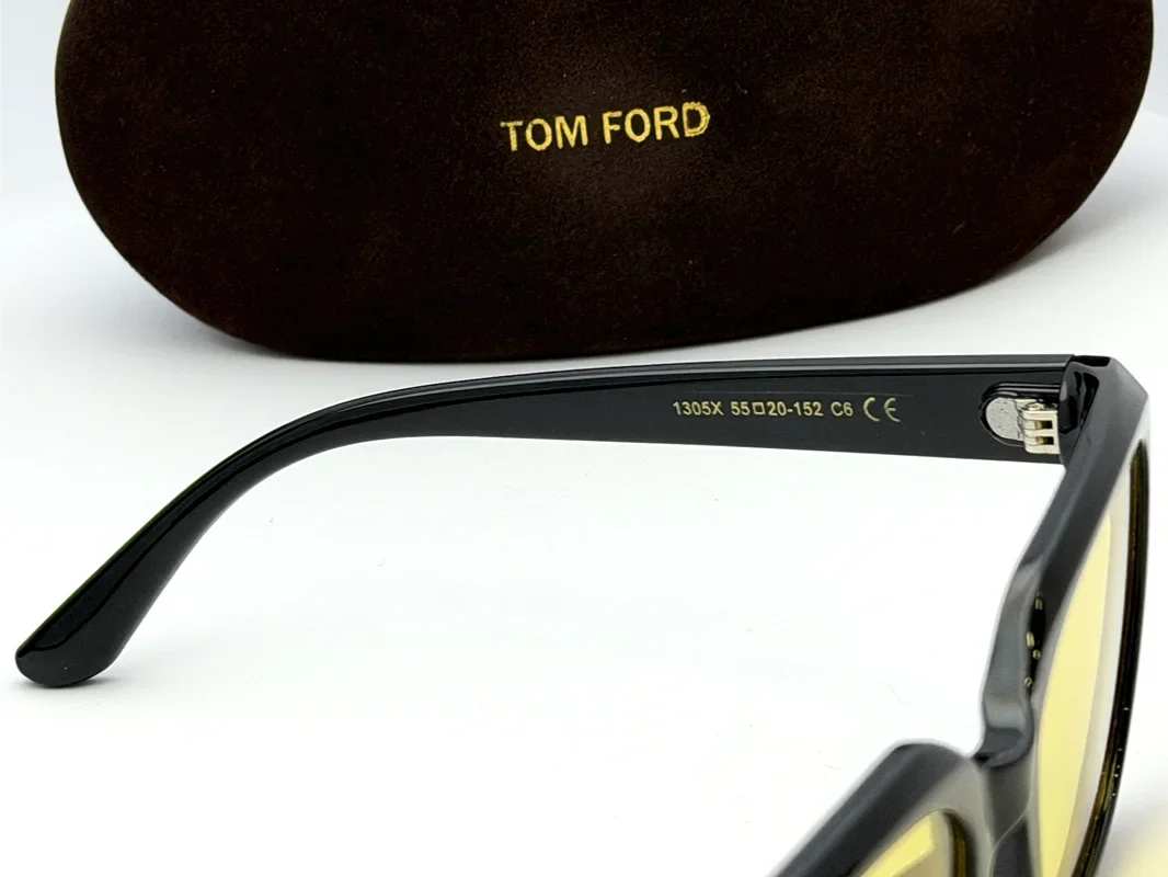 Tom Ford 1305X Black Frame Yellow Photochromic Sunglasses
