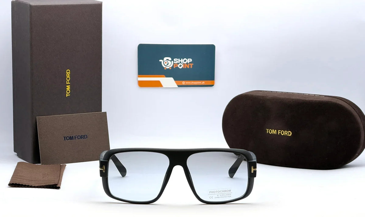 Tom Ford TF1312 Black Square Frame Photochromic Sunglasses