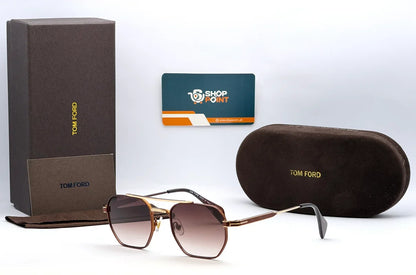 Tom Ford TF617 Gold Brown Lens Sunglasses